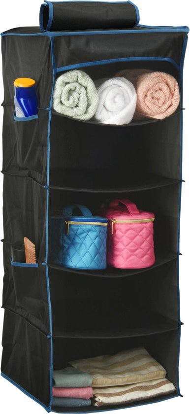 Redcliffs Tent organiser - Organiseur suspendu 5 compartiments - 34x34x85cm-600D Oxford polyester-PU coated