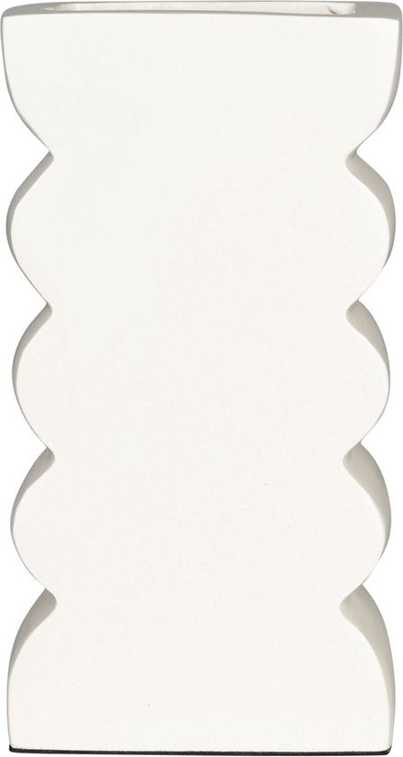Vase Zuiver Curves L Shiny Beige