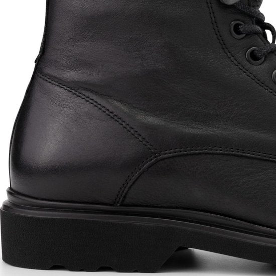 DenBroeck Foundry St. High chaussures à lacets pour hommes - Bottes doublées - Cuir noir
