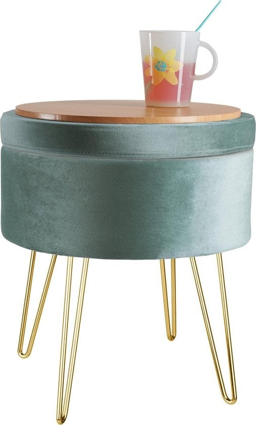 tectake - Tabouret d'assise Ava turquoise - 403954