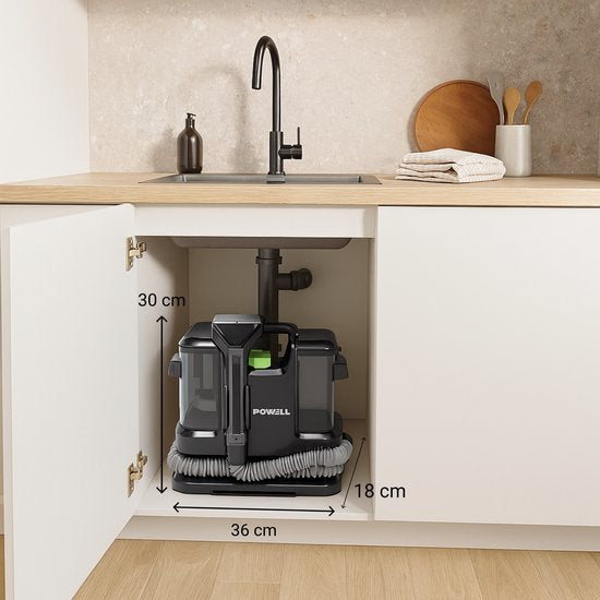 Powell Carpet Cleaner - Stain Cleaner - Sofa Cleaner - Carpet Vacuum Cleaner - Cleaning Machine - Carpet Cleaner - Black