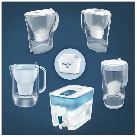 Cartouche filtrante BRITA MAXTRA PRO Pure Performance - 6 pièces - Cartouche filtrante d'origine pour carafes filtrantes BRITA - filtre les impuretés telles que les herbicides, les PFAS, le chlore, le calcaire et les métaux