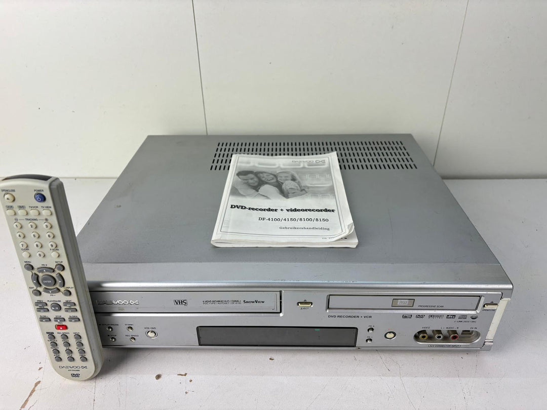 Enregistreur combiné vidéo/DVD Daewoo DF-8100 – Noir/Argent – Copie de cassettes VHS sur DVD
