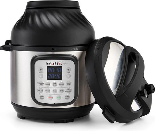 Multicuiseur Instant Pot Duo Crisp 5,7 L + friteuse à air chaud - 11 fonctions en 1 - Autocuiseur - Mijoteuse - Cuisson sous vide - Friture à l'air chaud - Cuisson à la vapeur - Cuisson au four - Jusqu'à 6 portions