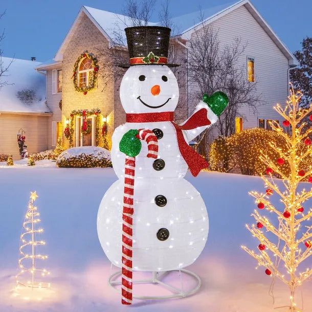 Bonhomme de neige Coast - 180 lumières - métal et polyester - résistant aux intempéries - 150cm