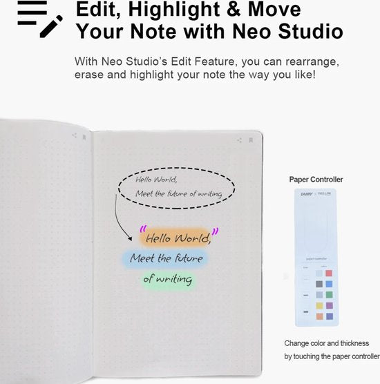 Neolab Smartpen M1 - stylo numérique - écriture numérique - stylo intelligent - Bleu