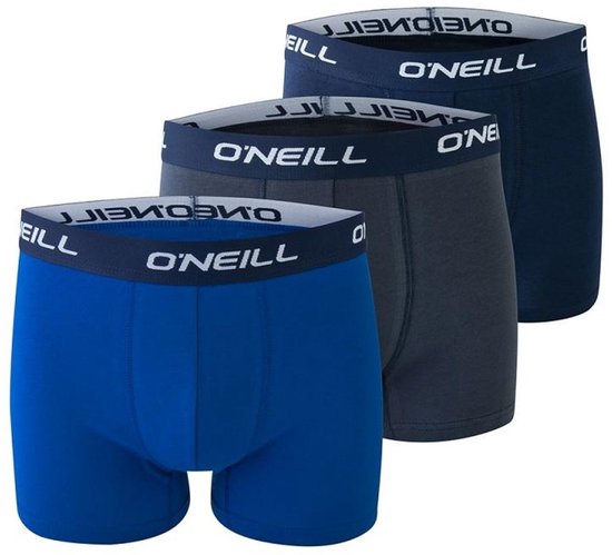 Boxer O'Neill Hommes - Pack de 3 - Taille S - Gris/Noir