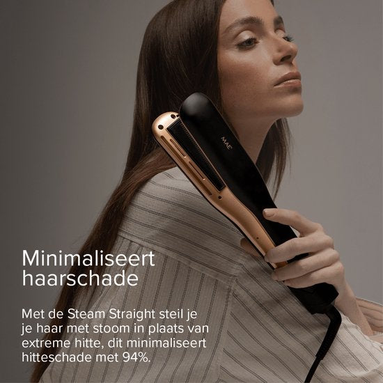 MAE® Steam Straight - Lisseur à vapeur - Lisseur à vapeur professionnel - noir