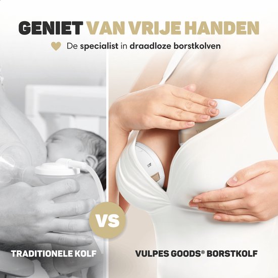 Vulpes Goods® BabyCare - Tire-lait électrique sans fil - mains libres et portable - sans BPA - 30 sachets de conservation du lait maternel, informations sur l'allaitement, sac de voyage et réducteurs de bouclier mammaire inclus - version PRO