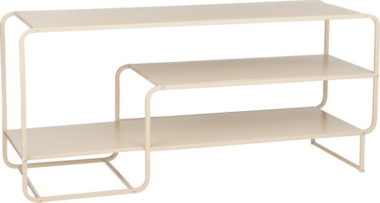 Table basse - Mica Decorations - L110 x L38 x H50 cm - Métal - Marron clair