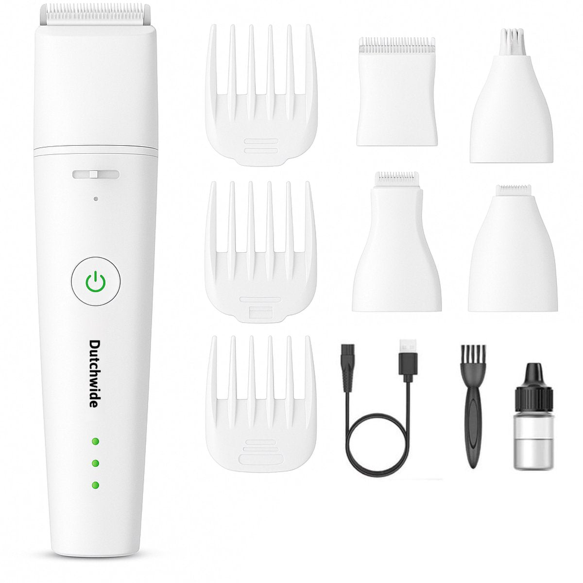 Dutchwide Tondeuse pour chiens et chats - Pour poils épais - Tondeuse silencieuse - Sans fil - Kit de toilettage pour animaux - Tondeuse pour chiens - Tables de coupe pour chiens - Tondeuse