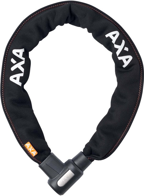 AXA Procarat+ 105 Cadenas à chaîne – ART 4 Cadenas pour moto – 105 cm – Acier trempé 10,5 mm – Cadenas à suspension libre – Housse de protection en néoprène – Service de clés en ligne – Noir