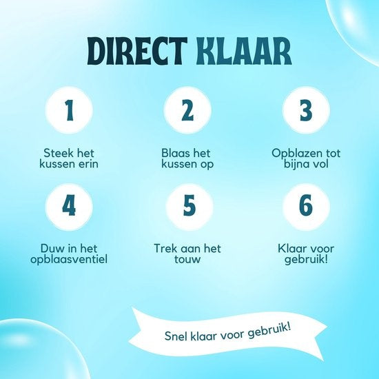 Travelly - Hamac d'eau de luxe - Hamac - Matelas d'air - Matelas d'air Piscine - Hamac d'eau - Bleu