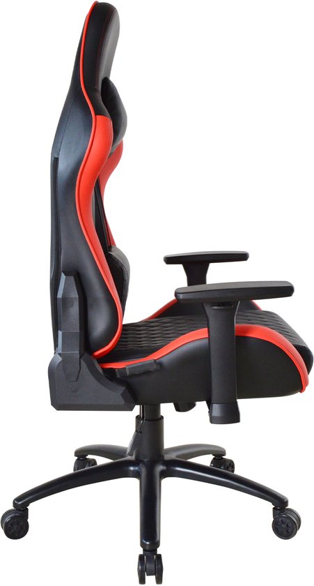 VDD Gaming - Fauteuil gaming - Fauteuils gaming - Fauteuil gaming à assise large - Fauteuil gaming pour personnes de grande taille - rouge - noir - charge maximale de 150 kg