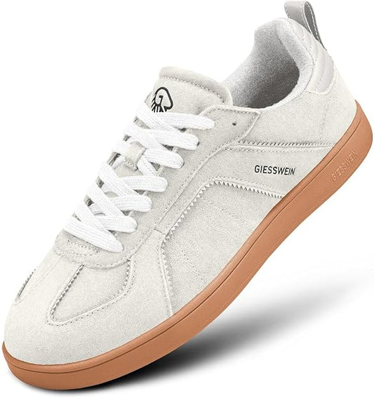 Baskets pour femme Giesswein en daim – Cuir certifié LWG – Doublure et semelle intérieure en laine mérinos – Semelle antidérapante – Beige