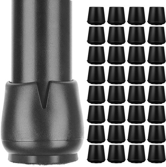 Protège-jambes de chaise - Chaussettes - Capuchons - 32 pièces - 12-16mm - Avec feutre anti-rayures - Noir - Luft