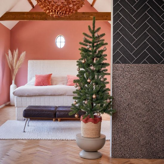 Black Box Trees Nagoya - Sapin de Noël artificiel H120 x Ø50 cm - Sapin d'intérieur - Sapin artificiel avec 212 brindilles de pin en PE - Modèle élancé Ø60 cm - Vert