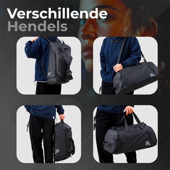 Sac de sport - Sac de sport pour homme - Sac de week-end pour homme - Sac de sport avec compartiment pour chaussures - Sac Duffel - Sac de fitness