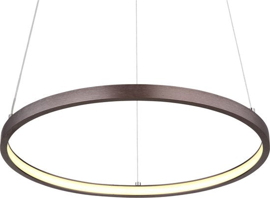 Globo - lampe suspendue - Ralph - brun - métal - Ø 39cm - LED - 67192-19BR