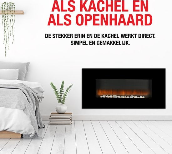 Classic Fire Atmosphere Fireplace Vancouver AJ145 - 2000 Watts - LED - avec télécommande