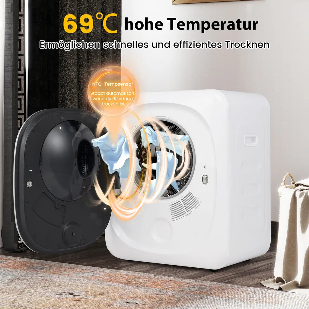 COSTWAY Mini sèche-linge 800 W, 5 kg Blanc