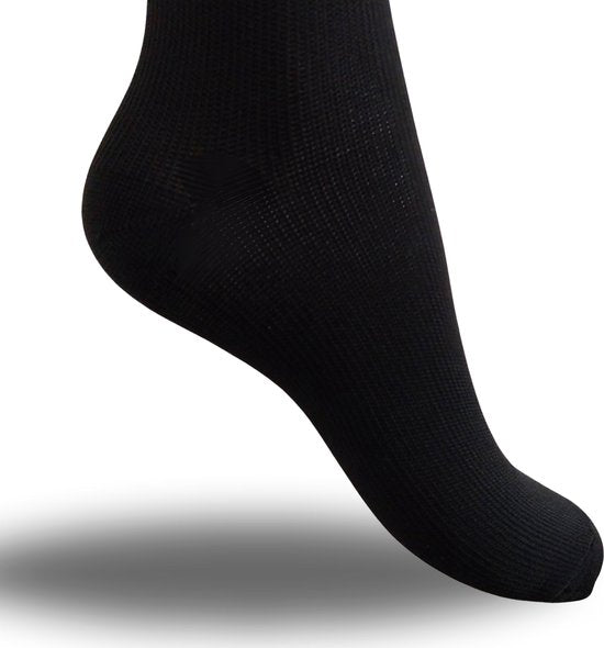 Chaussettes de compression 1 paire Chaussettes de soutien Femmes et Hommes - Chaussettes de compression - Chaussettes de course - Chaussettes de sport - Noir - Taille 41-45 L/XL