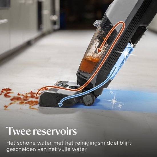 Nettoyeur de sol BISSELL CrossWave® OmniForce™ Select - Aspirateur sans fil avec fonction de lavage - Nettoyeur de taches pour sols durs - Aspirateur balai sans fil - Aspirateur 2 en 1 avec LED - Très puissant : 31 aW - Technologie ZeroGap™ - 3912 N