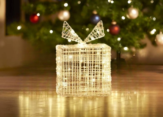 Boîte cadeaux lumineuse - Décoration de Noël - 40 LED - hauteur 20 cm