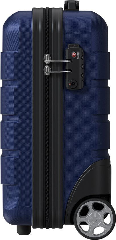 Valise cabine TRVLMORE - 40 x 30 x 20 cm - À placer sous le siège - 24 L - Serrure TSA - 2 roulettes - Bleu foncé