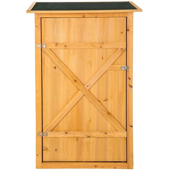 TecTake - Armoire de jardin en bois Taman - avec toit plat - dimensions 75 x 56 x 118 cm - 404565