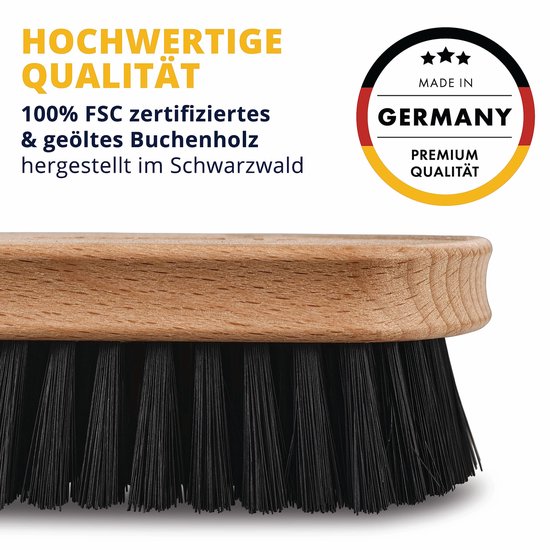 LICARGO® Brosse pour textiles et cuir de voiture - Made in Germany - pour un nettoyage doux à sec et humide des textiles et du cuir dans la voiture - Brosse pour tissus d'ameublement pour l'entretien de l'intérieur de la voiture, brosse pour textiles de v
