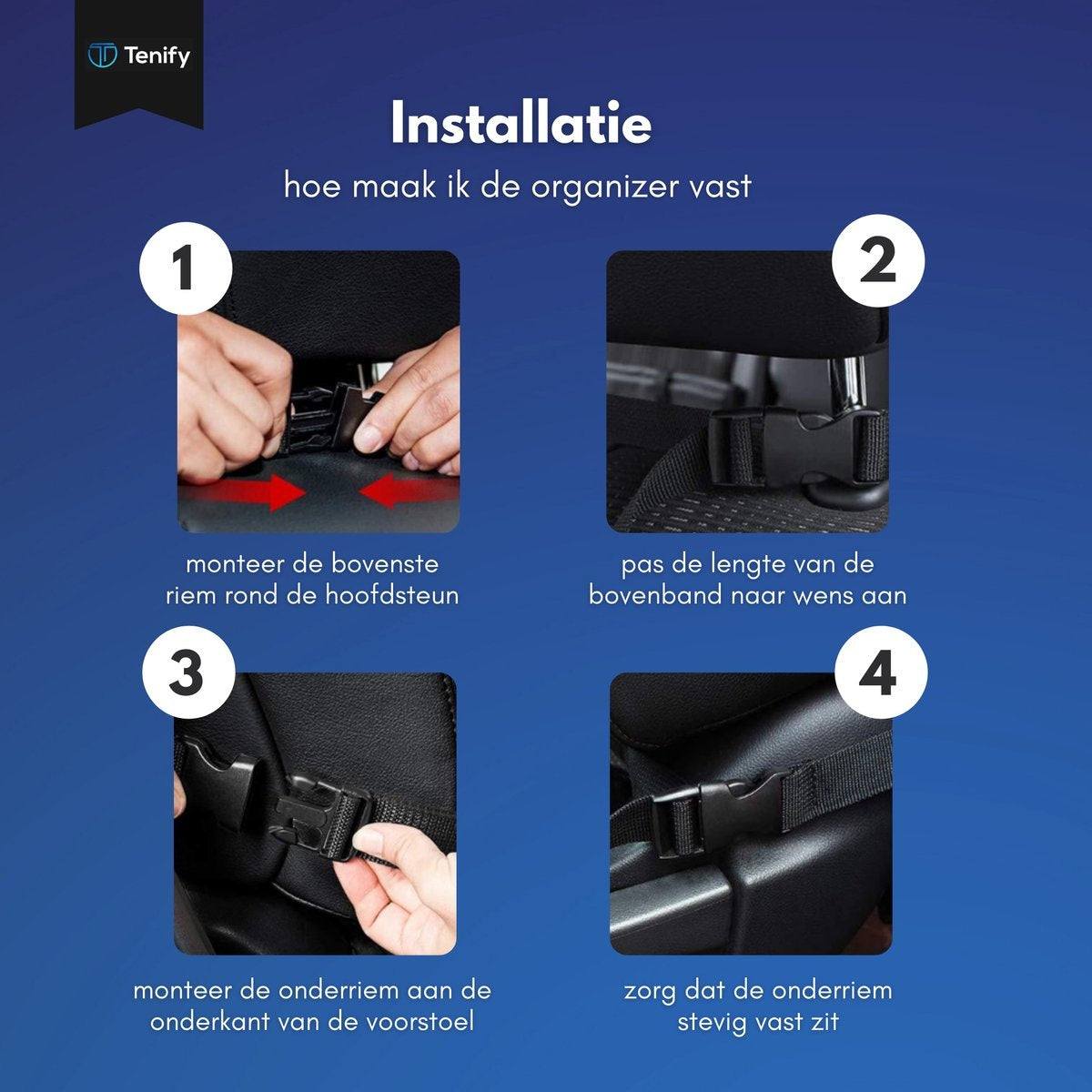 Premium Luxury & Sturdy Car Organiser with Tablet Holder - 1 Piece - Extra Storage - Protector - Car Seat - Accessories