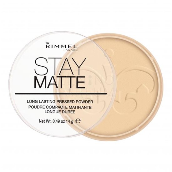 Poudre compacte Stay Matte de Rimmel London - Beige soyeux - Beige