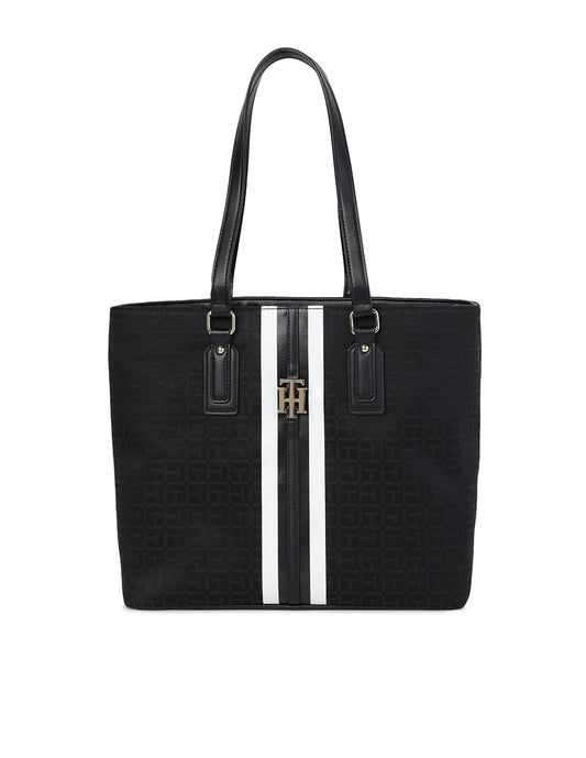 Sac fourre-tout Tommy Hilfiger Jaden Plus Monologo - 100 % polyester - Femme - Anses - Fermeture à glissière - 13 x 28 x 33 cm