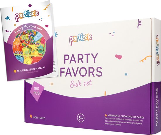 Partizzle 150x Treat Giveaway Gifts Pack - Fidget Toys - Pinata Filling - Fidgets Box with Spinner and Pop it Small Toys - Carnival Grabbelton Giveaway Gifts - For Kids