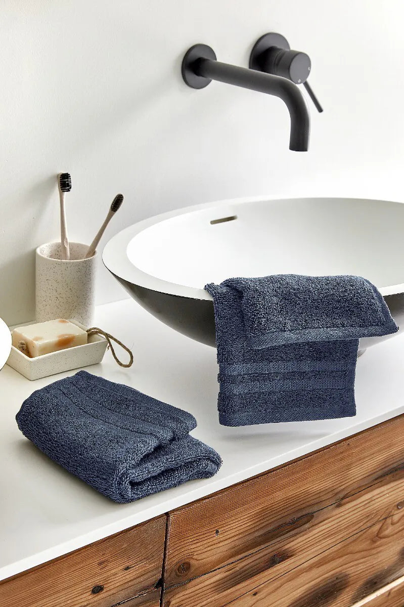 Byrklund Guest towel Bath Basics PP Blue 2x 30x50