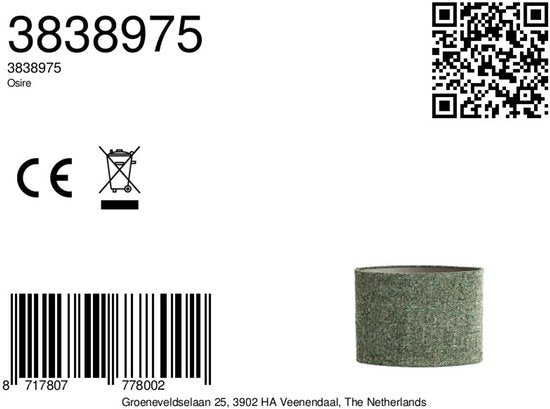 Light & Living - abat-jour - Osire - vert - tissu - E27 - 3838975