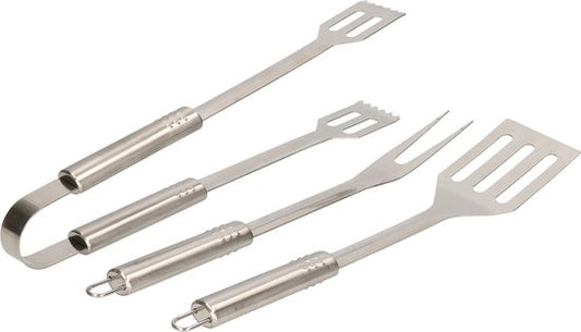 Accessoires barbecue - Alpina - Barbecue Tool Set - 3-Piece Set - Tongs. Spatule, Fourchette - acier inoxydable