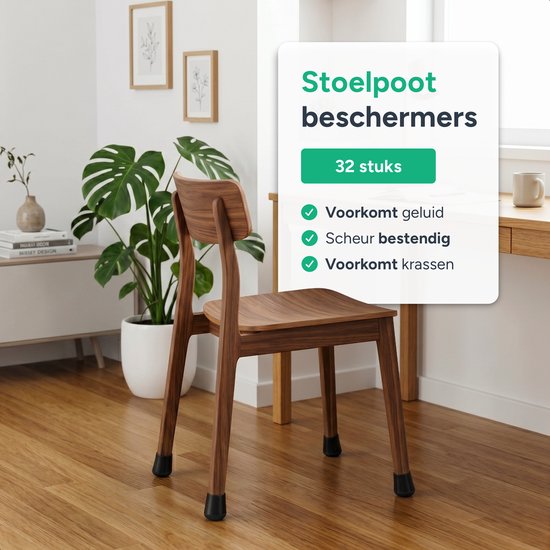 Protège-pieds de chaise Luft - 32 pièces - 18-23 mm - Chaussettes - Embouts pour pieds de chaise - Rondelles en feutre - Embouts pour chaises - Rondelles en feutre pour chaises - Chaise - Ronde - Protège-pieds de chaise - Embouts - Chaussettes - Feutre