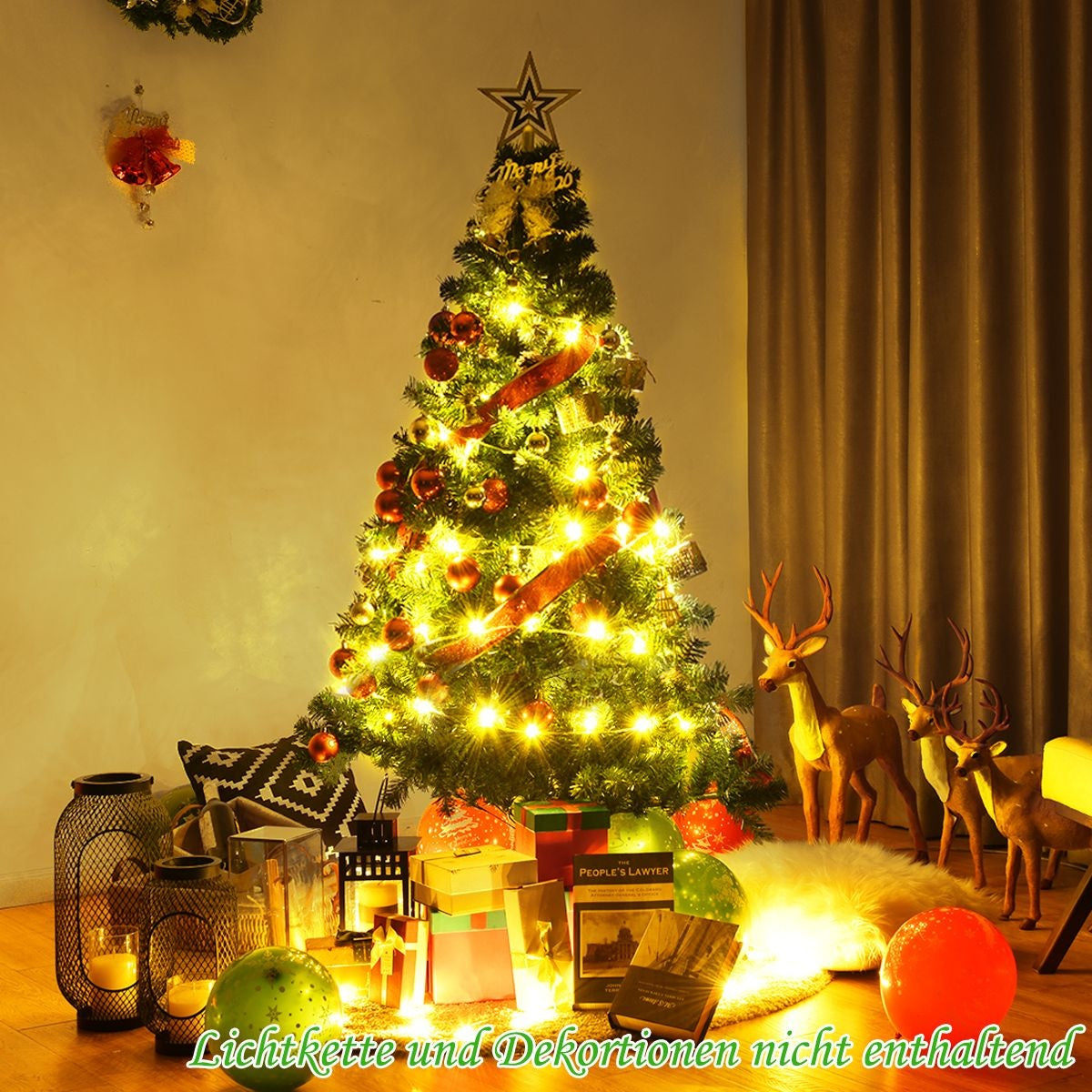 Coast Artificial Christmas Tree with Metal Base - 210cm - Green