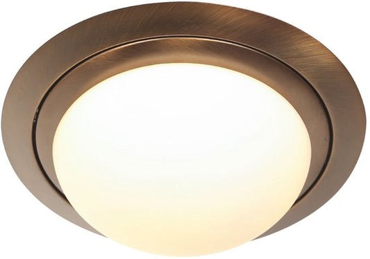 Plafonnier Steinhauer Ikaro 1365BR bronze Ø 24 cm - intensité réglable en 4 niveaux, adapté à un usage intérieur, en métal et verre de haute qualité