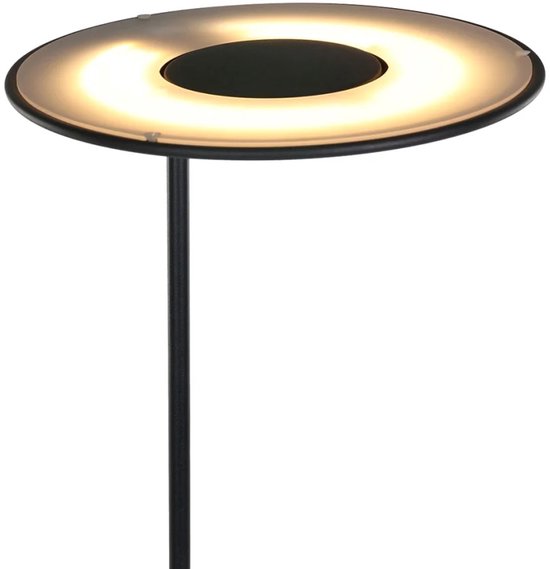 Lampadaire Zenith LED 1477ZW noir, hauteur 185 cm, matière plastique et métal, inclinable, Steinhauer Exclusive