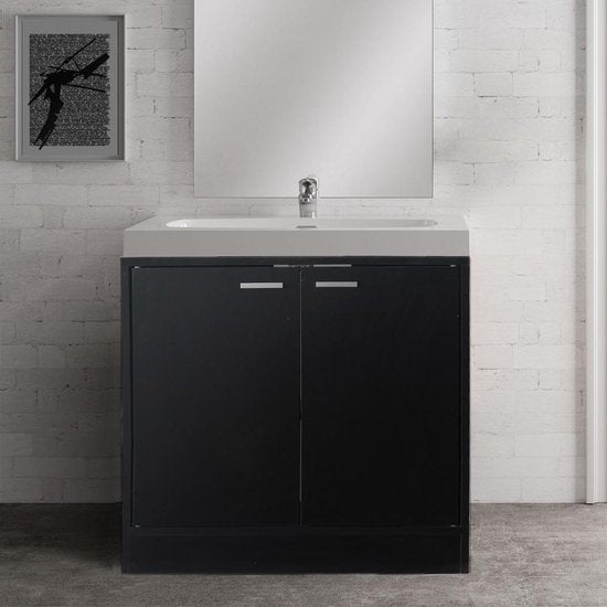 Meuble bas pour lavabo - meubles de salle de bains - noir