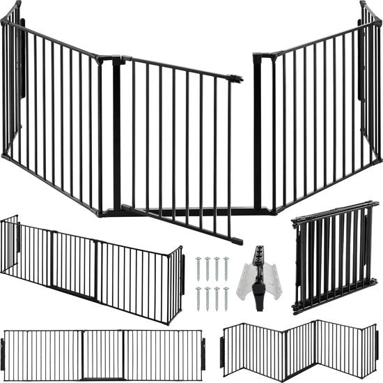 tectake® - Clôture de cheminée clôture de sécurité- Agni - 5 éléments - stable et sûre - 403569