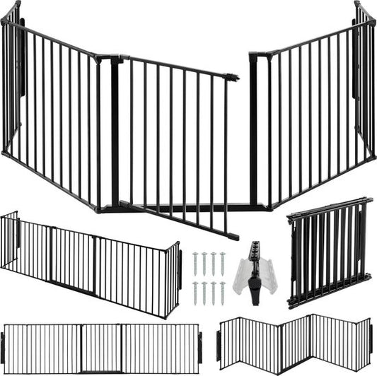 tectake® - Clôture de cheminée clôture de sécurité- Agni - 5 éléments - stable et sûre - 403569