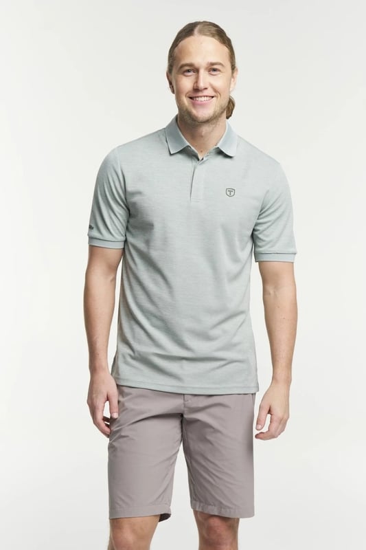 Polo Tenson TXlite Melange - Homme - Gris Vert - Taille XL