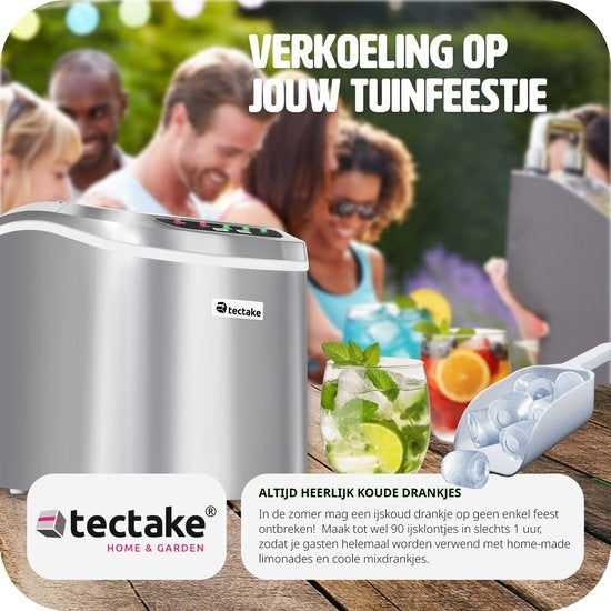 Tectake 400474 - Machine à glaçons - Argent