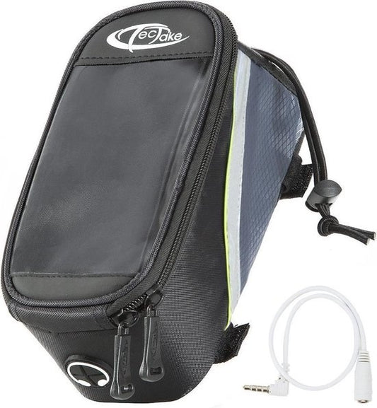 TecTake - Sacoche de vélo pour smartphone etc. noir vert M 401607