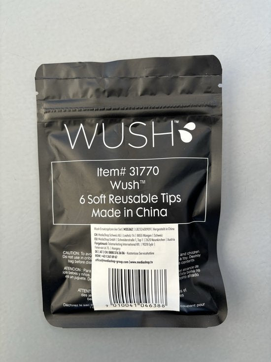Lot de 6 embouts de rechange Wush - accessoires pour le nettoyeur d'oreilles Wush - embouts de rechange souples et flexibles - nettoyeur de cérumen