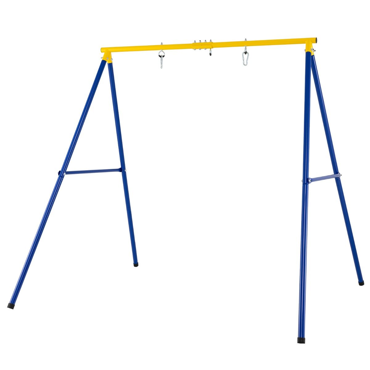 Support de balançoire Coast - structure en A robuste en métal - capacité de charge très élevée - bleu et jaune